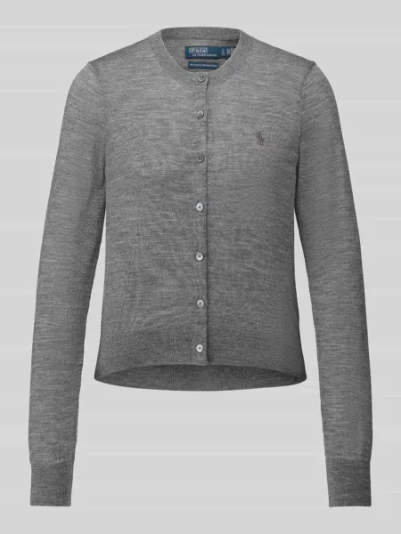 Kardigan z wełny z wyhaftowanym logo Polo Ralph Lauren