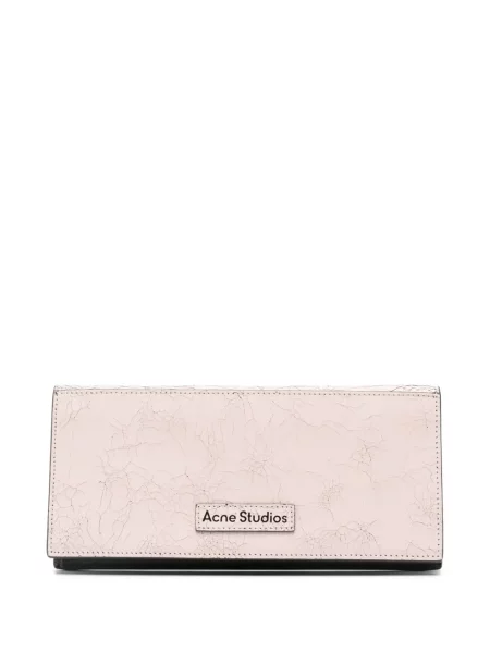 Portofel Acne Studios din piele roz