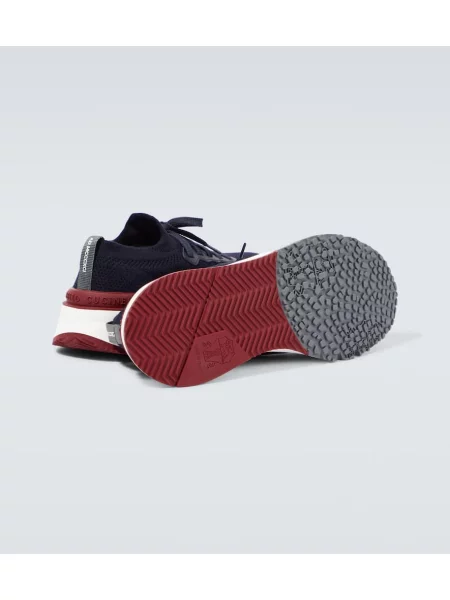 Bőr sneaker Brunello Cucinelli kék