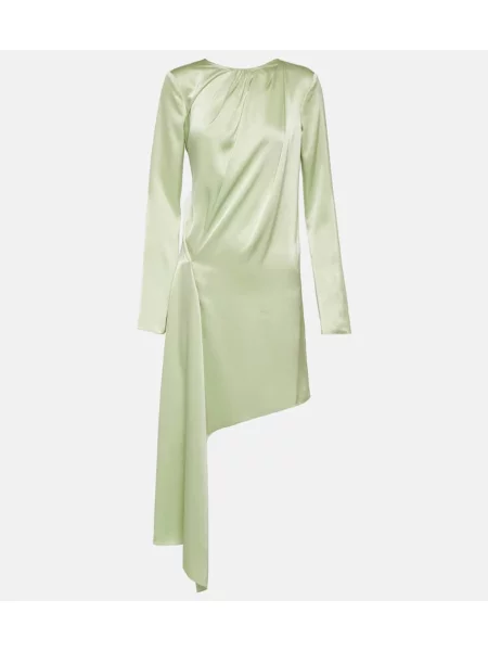 Rochie midi Jw Anderson din satin până la genunchi de costum verde