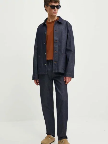 Меланжевая футболка A.p.c. коричневая