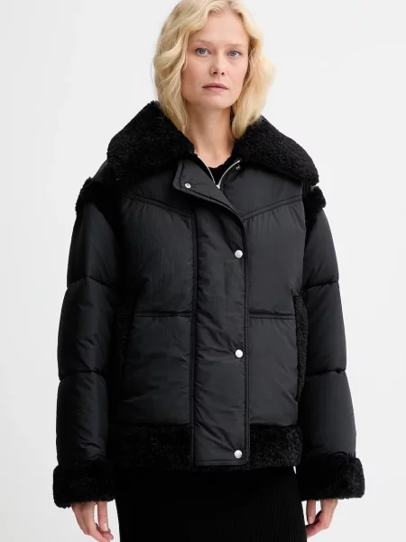 BOSS Orange geacă de iarnă oversize negru