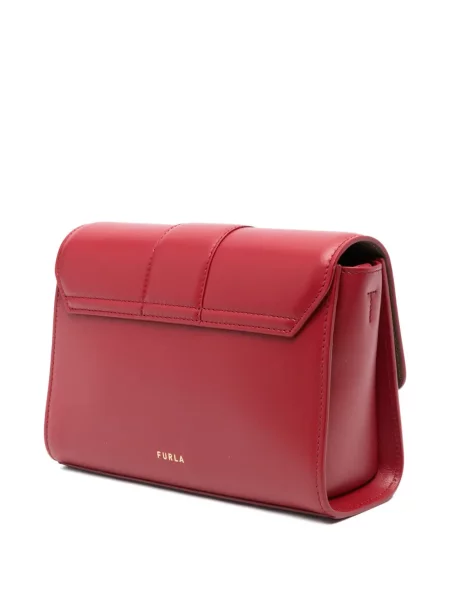Кожаный чанта куфарчета Furla червено