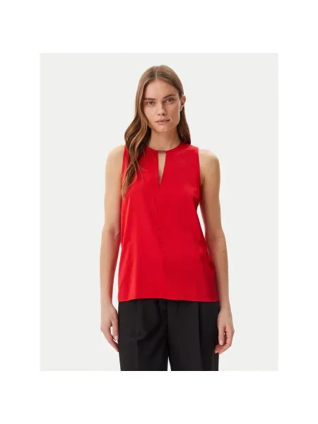 Calvin Klein Top Regular Fit crvena