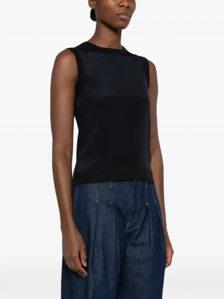 Top Max Mara fără mâneci albastru