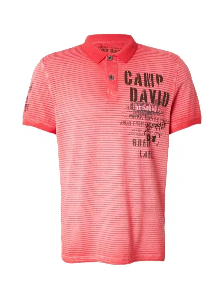 CAMP DAVID Póló piros / dinnye piszkosfehér fekete