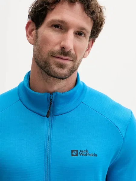 Спортивна кофта Jack Wolfskin Kolbenberg однотонна сірий