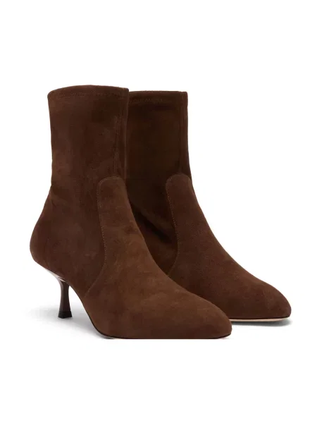 Botki Stuart Weitzman zamszowe brązowe