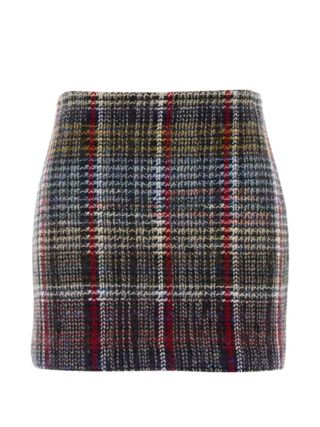 Vilnonis pledas mini sijonas Missoni pilka