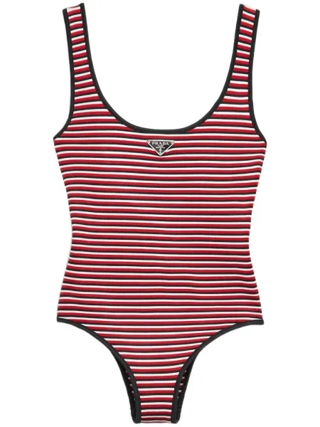 Costum de baie Prada cu dungi negru