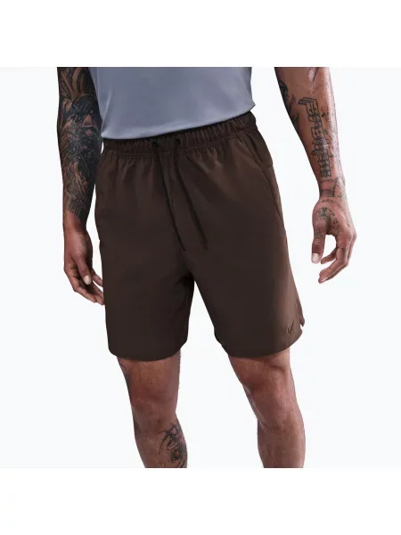 Pantaloni scurți de antrenament pentru bărbați Nike Unlimited baroque brown/black/baroque brown negru