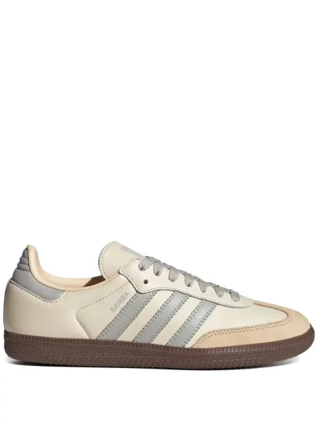 Δερμάτινα sneakers Adidas Samba με λεοπαρ μοτιβο από λουστρίνι λευκό
