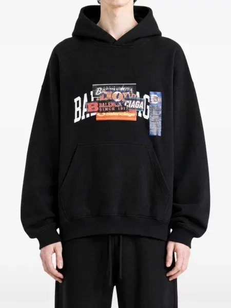 Hoodie Balenciaga με σχέδιο μαύρο
