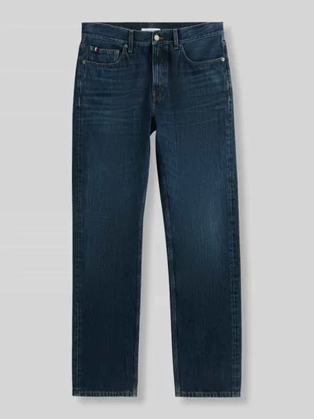 Jeansy o kroju straight fit z czystej bawełny model DOVER' Tommy Hilfiger niebieskie