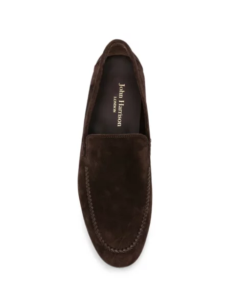 Pantofi loafer John Harrison din piele de căprioară maro