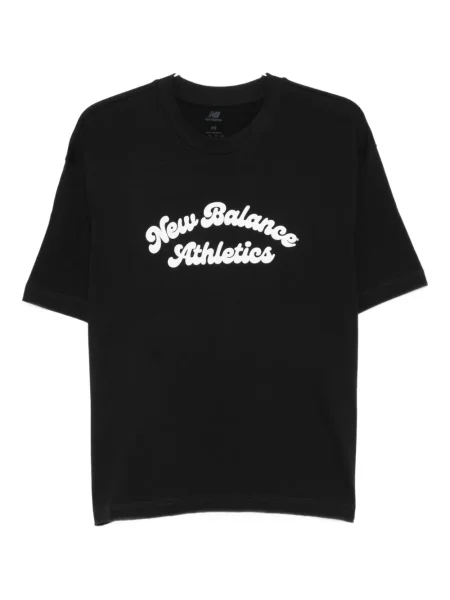 Top New Balance z nadrukiem z siateczką chunky czarny