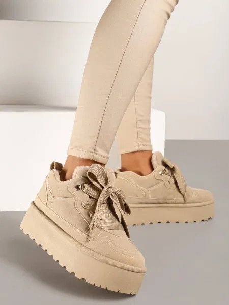 Sneakers Naleris închis bej