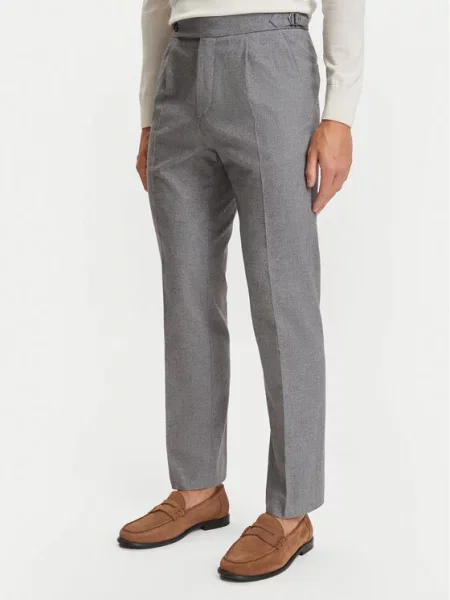 BOSS Pantaloni chino H-Perino Tapered Fit gri