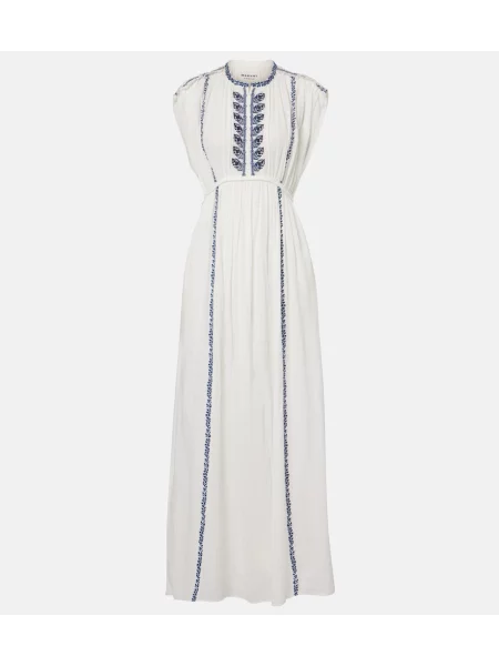 Maksi sukienka maxi Marant Etoile garniturowa biała