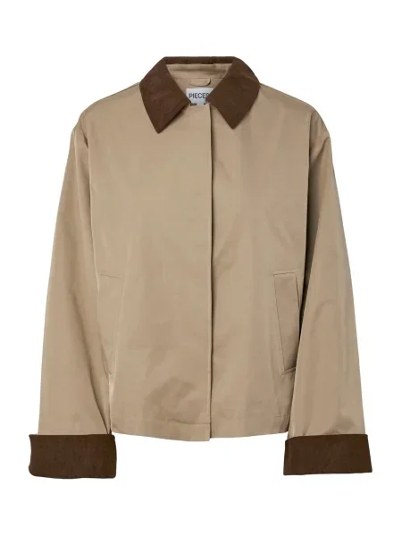 PIECES Geacă de primăvară-toamnă PCJORMA / grej maro