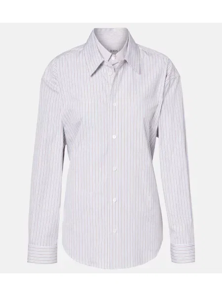 Srajca Tod's s črtami poplin bela