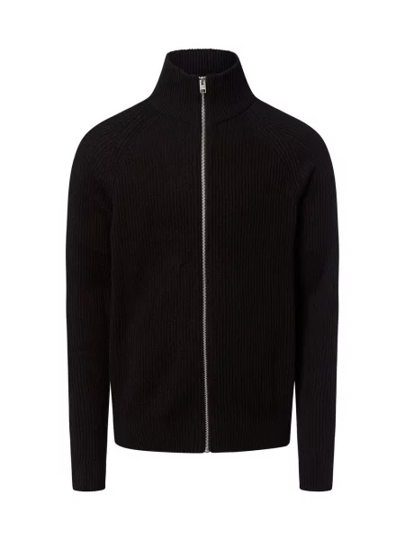 Jack & Jones Kardigan JJPannel Mężczyźni Sztuczne włókno jednolity S czarny