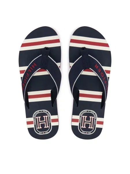 Șlapi Tommy Hilfiger cu dungi