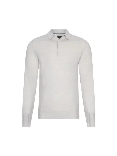 Koszulka polo Cavallaro z wełny merino beżowa