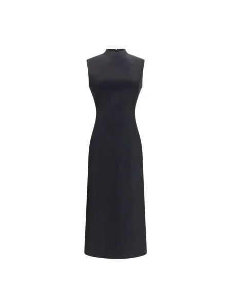 Sukienka midi Mm6 Maison Margiela wełniana czarna