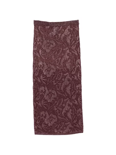 Fustă midi Liu Jo cu model floral din jacard violet