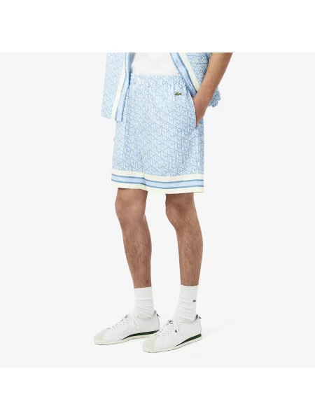Lacoste Lekkie Szorty Z Nadrukiem Monogramu niebieski
