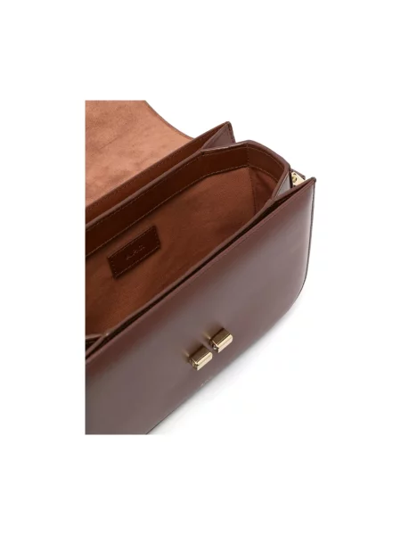 Torebka crossbody A.p.c. skórzana brązowa