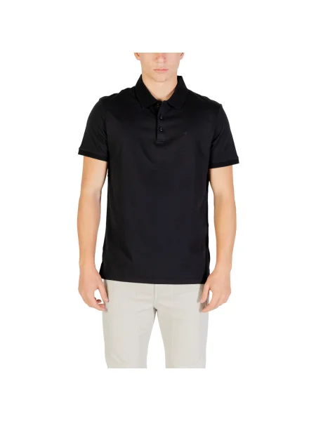 Tricou polo Calvin Klein Jeans clasic negru