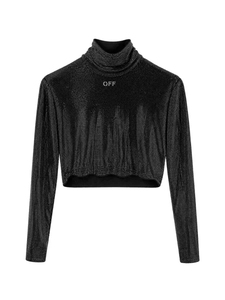 Decupat top Off-white alb
