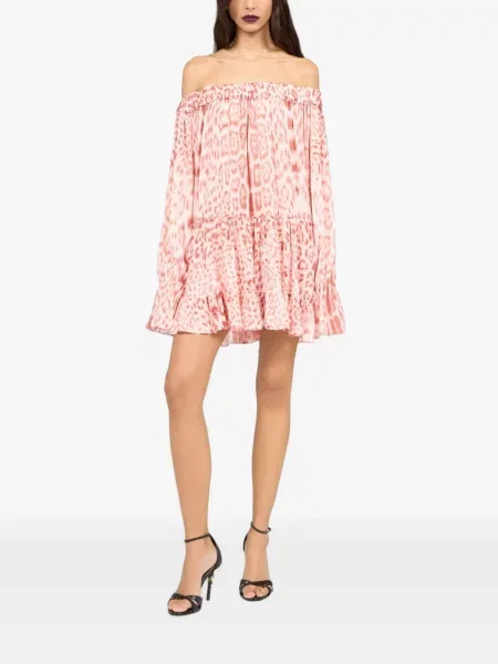 Rochie mini Roberto Cavalli cu imagine roz