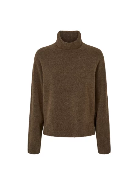 Dzianinowy sweter Rue De Femme brązowy