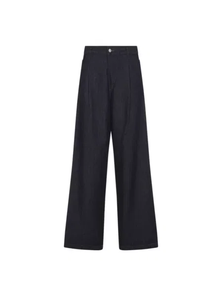 Szerokie jeansy Dries Van Noten niebieskie