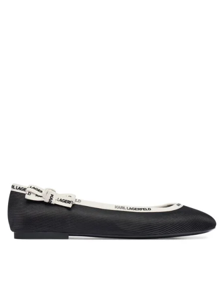 Karl Lagerfeld Balerini / alb negru