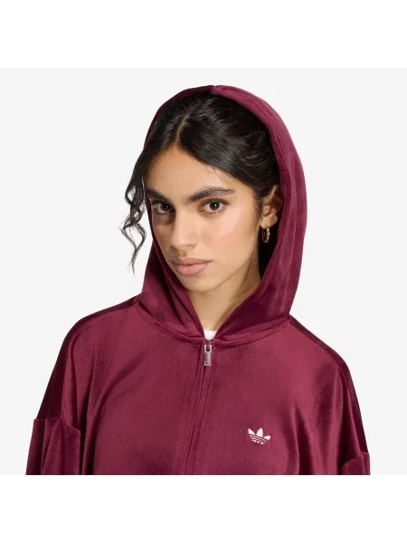 Jachetă adidas Essentials Velvet Track Top Maroon M