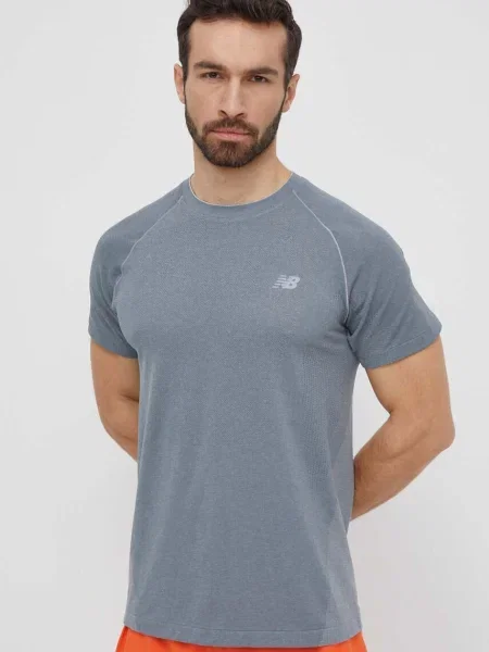 New Balance sportos póló sima szürke
