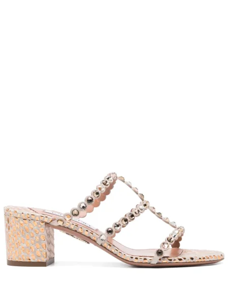 Sandale Aquazzura de cristal alb