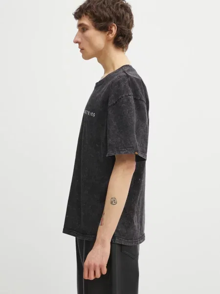 Alpha Industries tricou din Acid Logo negru