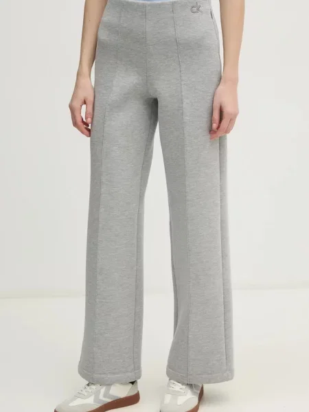 Панталон Calvin Klein с меланжов десен сиво