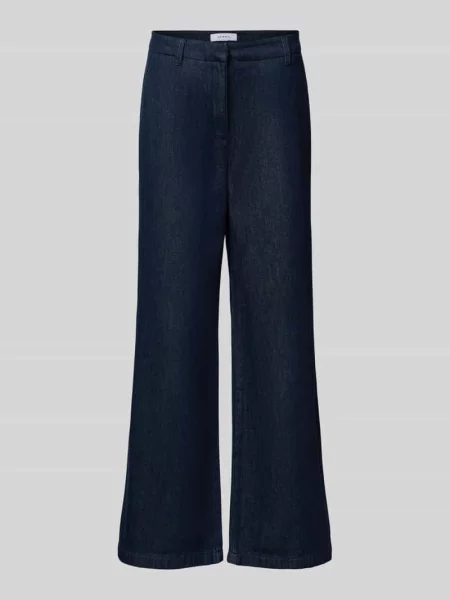 Comma Jeansy Wide Leg blau niebieskie