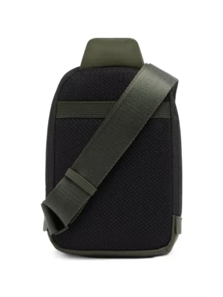 Geantă crossbody Piquadro cu autograf verde