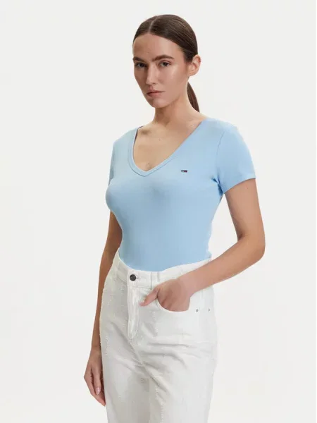 Tommy Jeans T-Shirt jasny niebieski