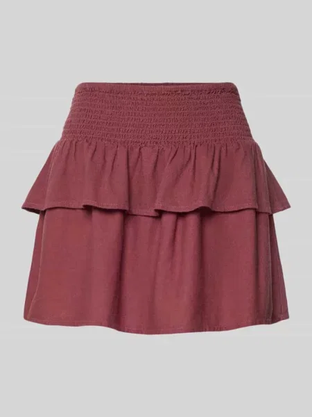 Rozkloszowana mini-spódnica z mieszanki i lnu model GOA' Only