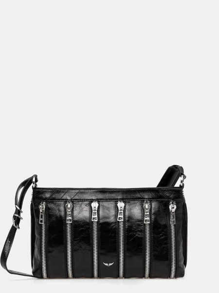 ZADIG&VOLTAIRE geantă de piele SUNNY MOODY MULTI ZIP negru