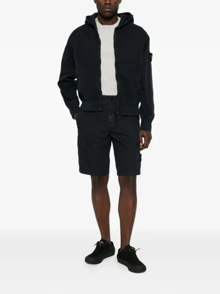 Суичър с качулка Stone Island с качулка камъни черно