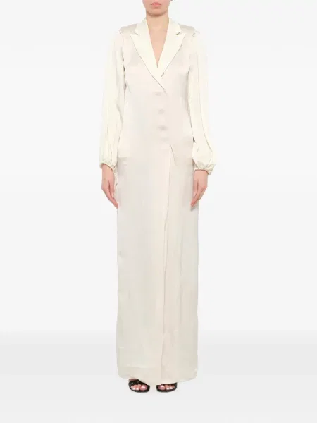 Rochie Lanvin din satin cu rever
